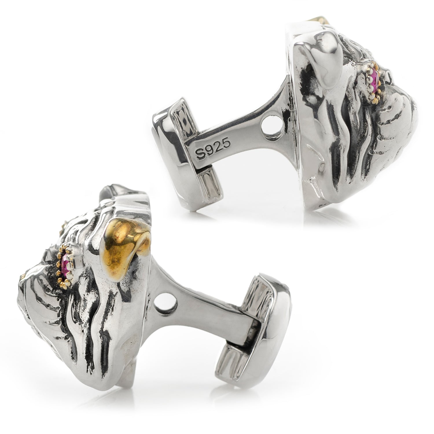  Cufflinks Sterling Silver English Bulldog Cufflinks - Default Title - Bonton