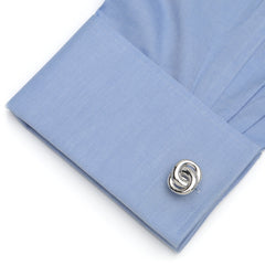 Modern Infinity Sterling Silver Cufflinks