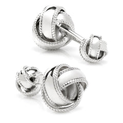 Sterling Silver Braided Knot Cufflinks