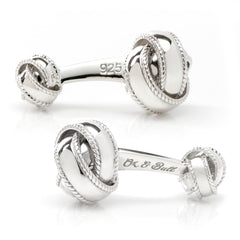 Sterling Silver Braided Knot Cufflinks