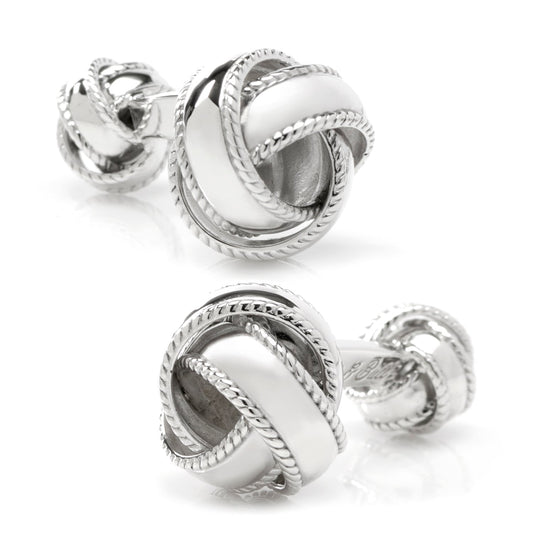 Sterling Silver Braided Knot Cufflinks