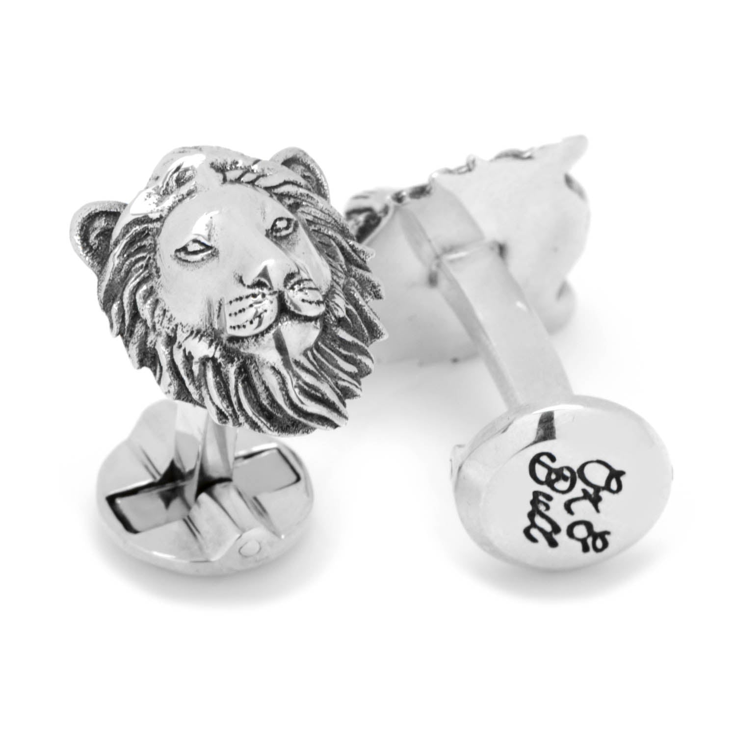  Cufflinks Sterling Lion Head Cufflinks - Default Title - Bonton