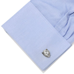 Sterling Lion Head Cufflinks