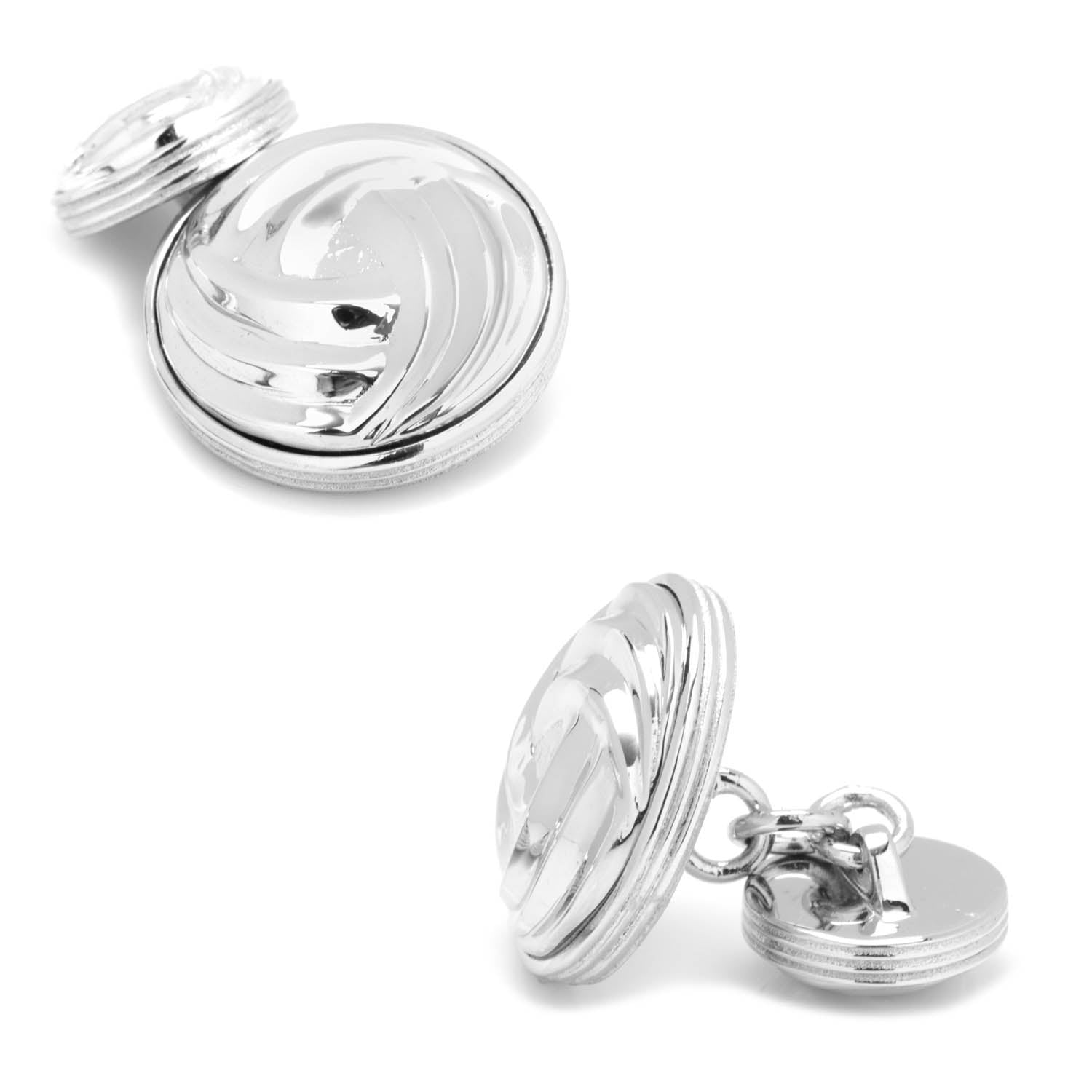  Cufflinks Modern Knot Sterling Silver Cufflinks - Default Title - Bonton