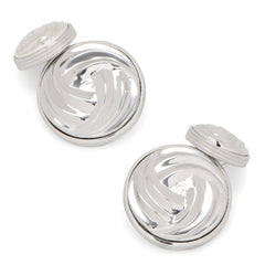 Modern Knot Sterling Silver Cufflinks and 5-Stud Set