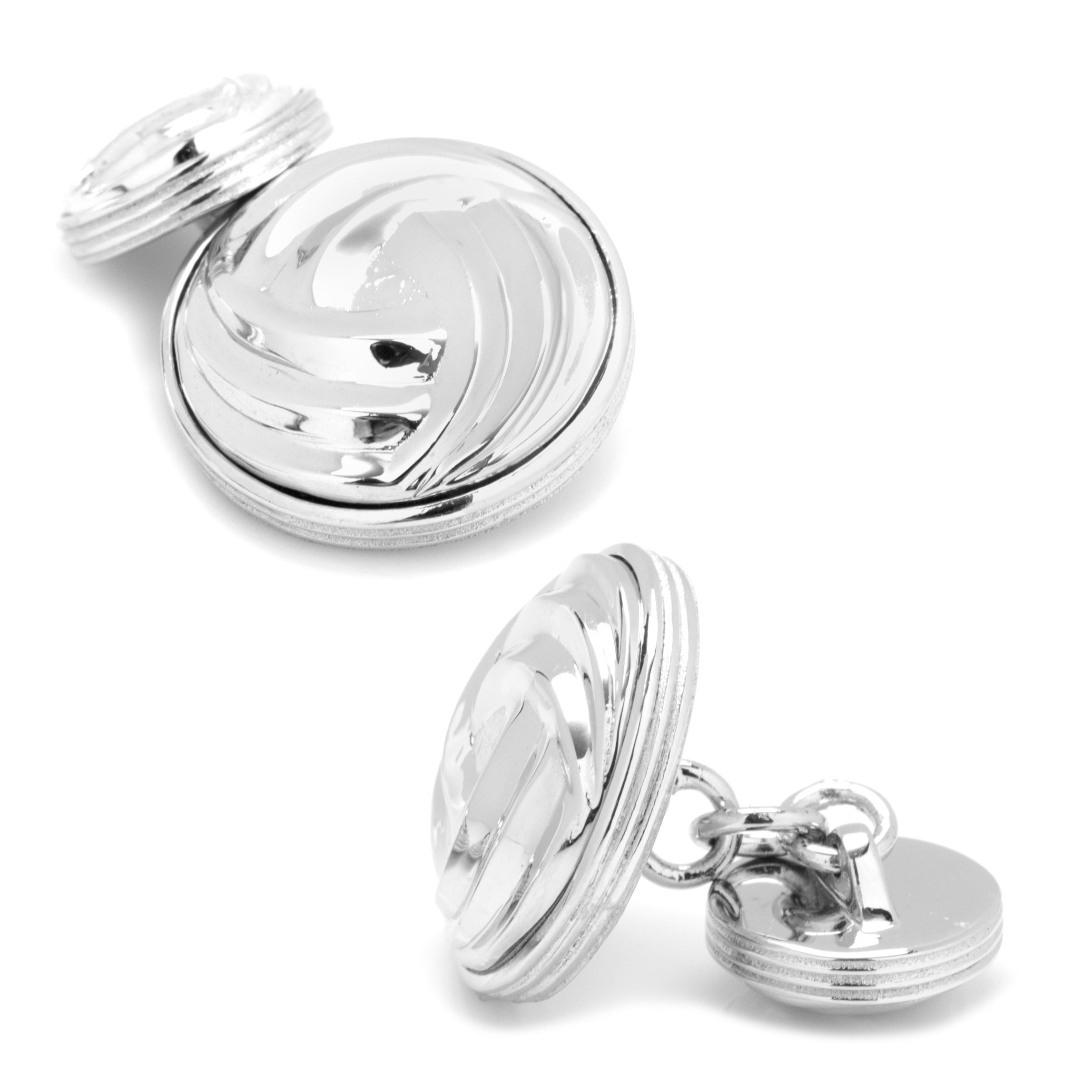  Cufflinks Modern Knot Sterling Silver Cufflinks and 5-Stud Set - Default Title - Bonton