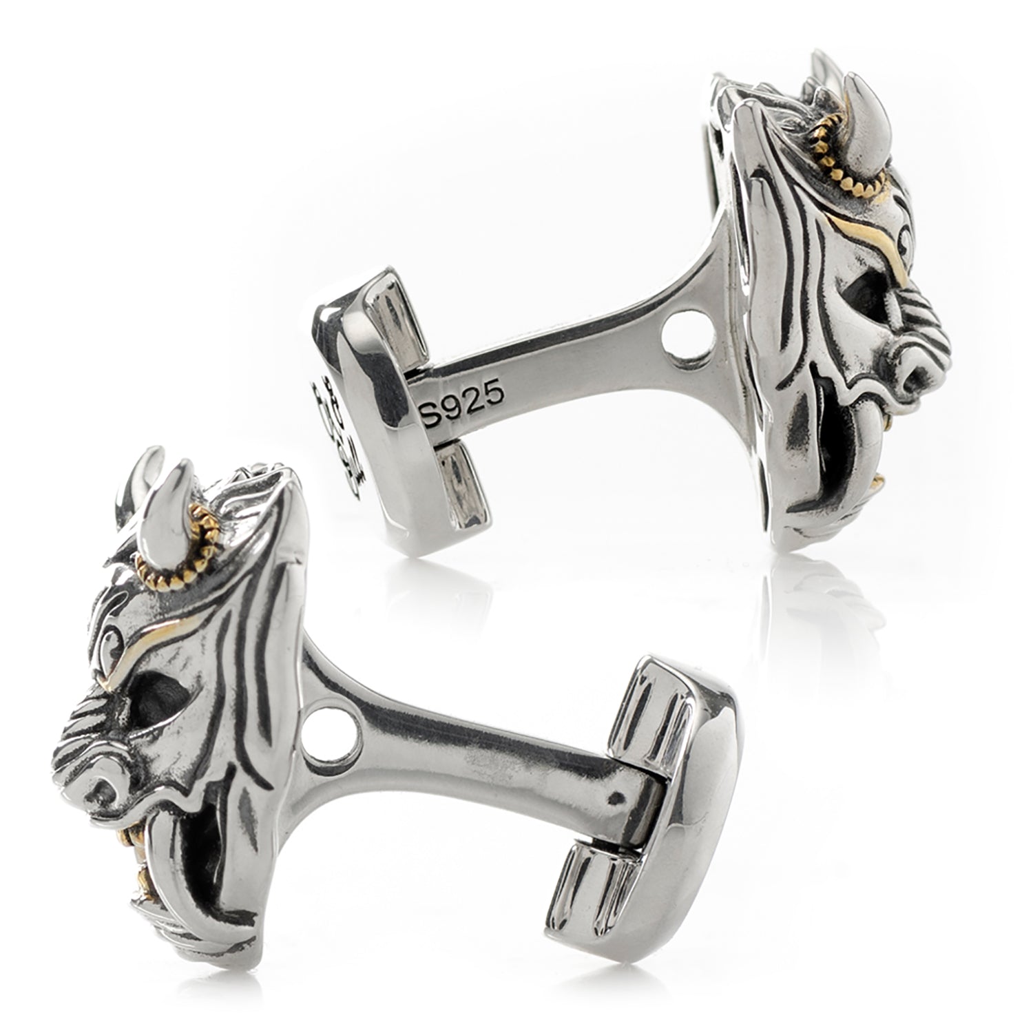  Cufflinks Samurai Mask Cufflinks - Default Title - Bonton