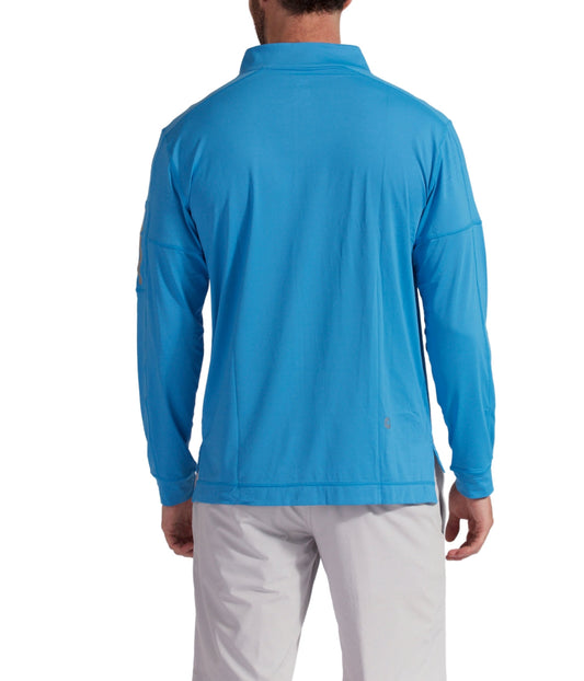 BloqUV Men's UPF 50+ Sun Protection Long Sleeve Mock Zip Top