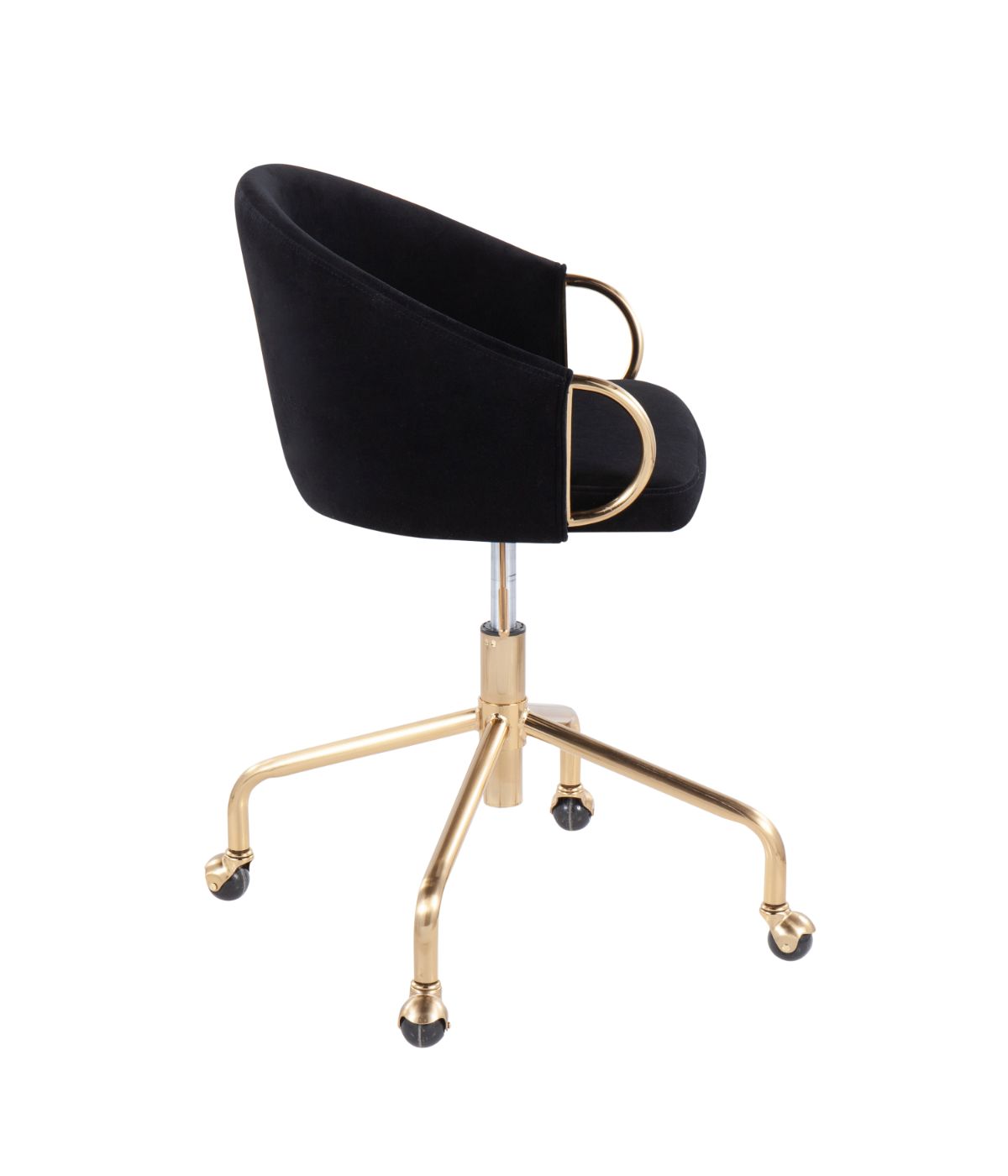  LumiSource Claire Task Chair Gold & Black - Gold & Black - Bonton