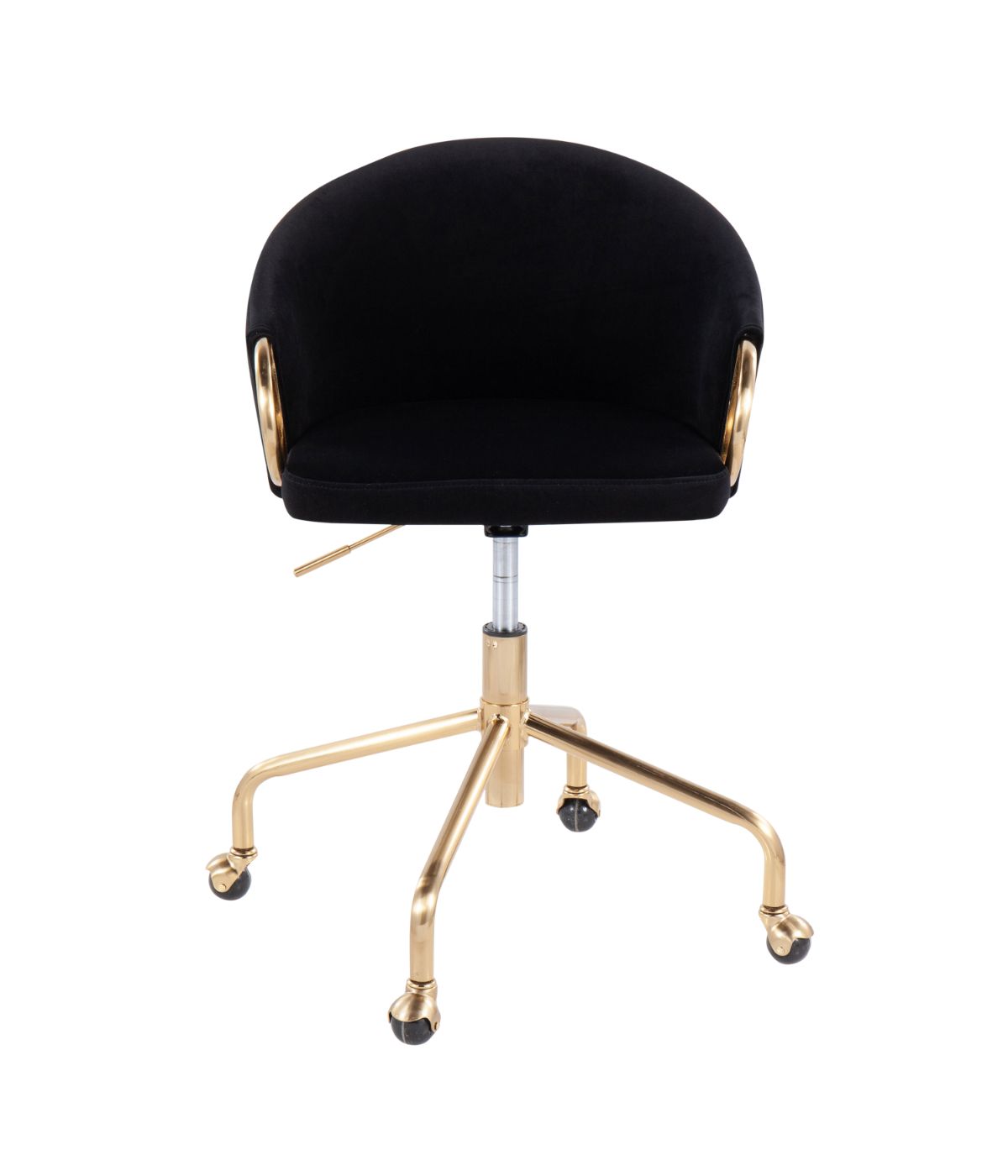  LumiSource Claire Task Chair Gold & Black - Gold & Black - Bonton