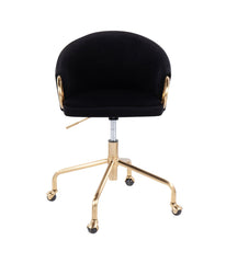 Claire Task Chair Gold & Black