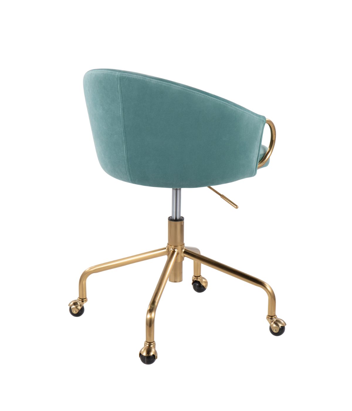  LumiSource Claire Task Chair Gold & Light Blue - Gold & Light Blue - Bonton