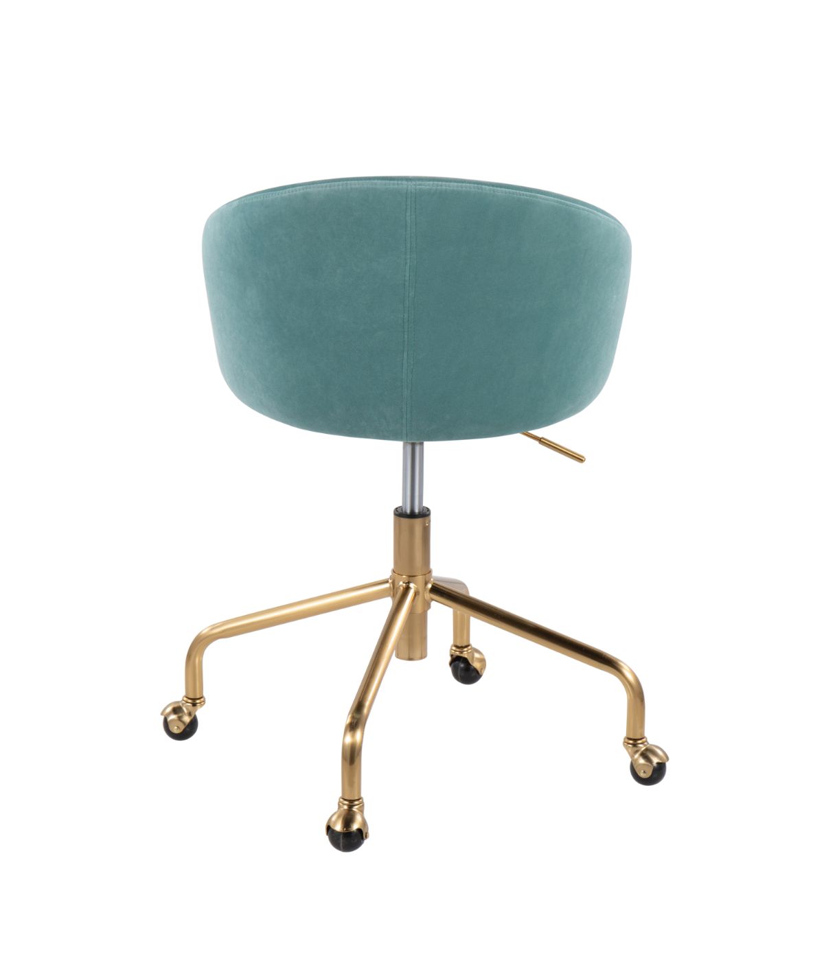  LumiSource Claire Task Chair Gold & Light Blue - Gold & Light Blue - Bonton