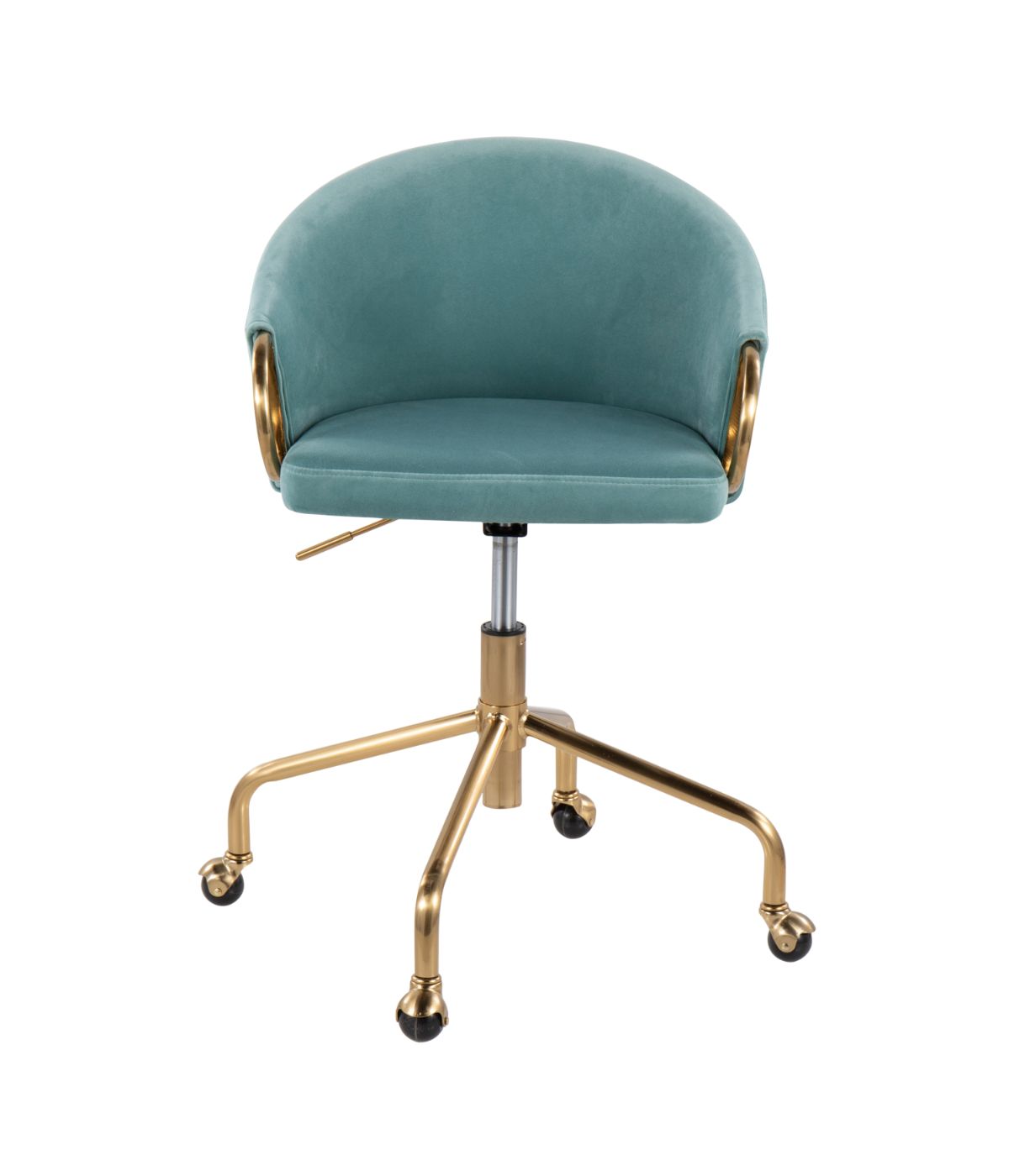  LumiSource Claire Task Chair Gold & Light Blue - Gold & Light Blue - Bonton