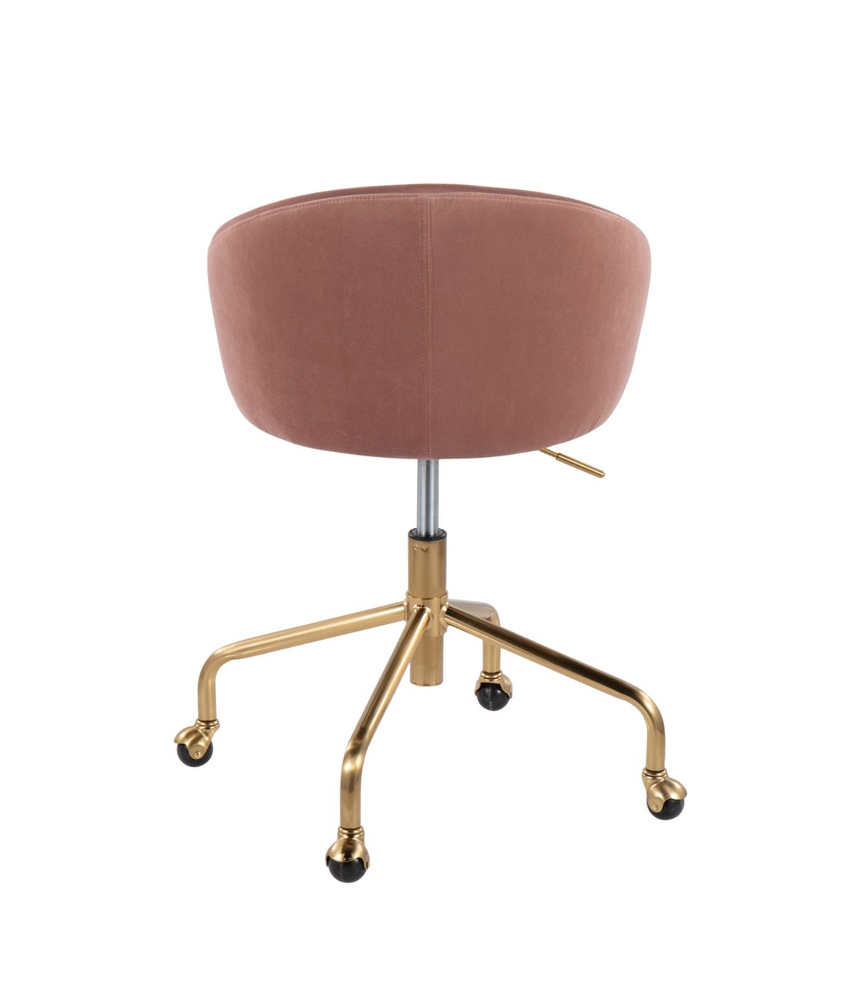  LumiSource Claire Task Chair Gold & Blush - Gold & Blush - Bonton