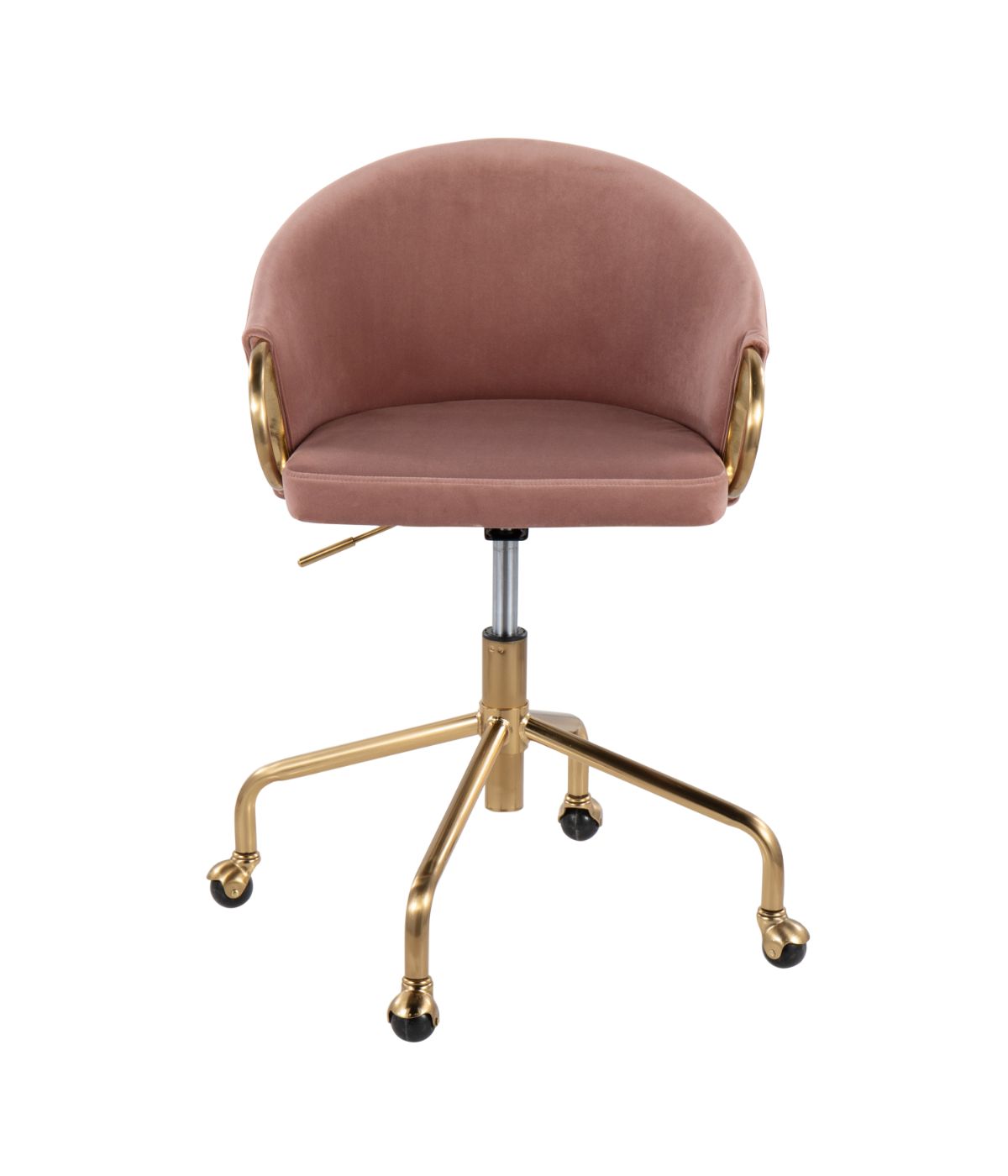  LumiSource Claire Task Chair Gold & Blush - Gold & Blush - Bonton