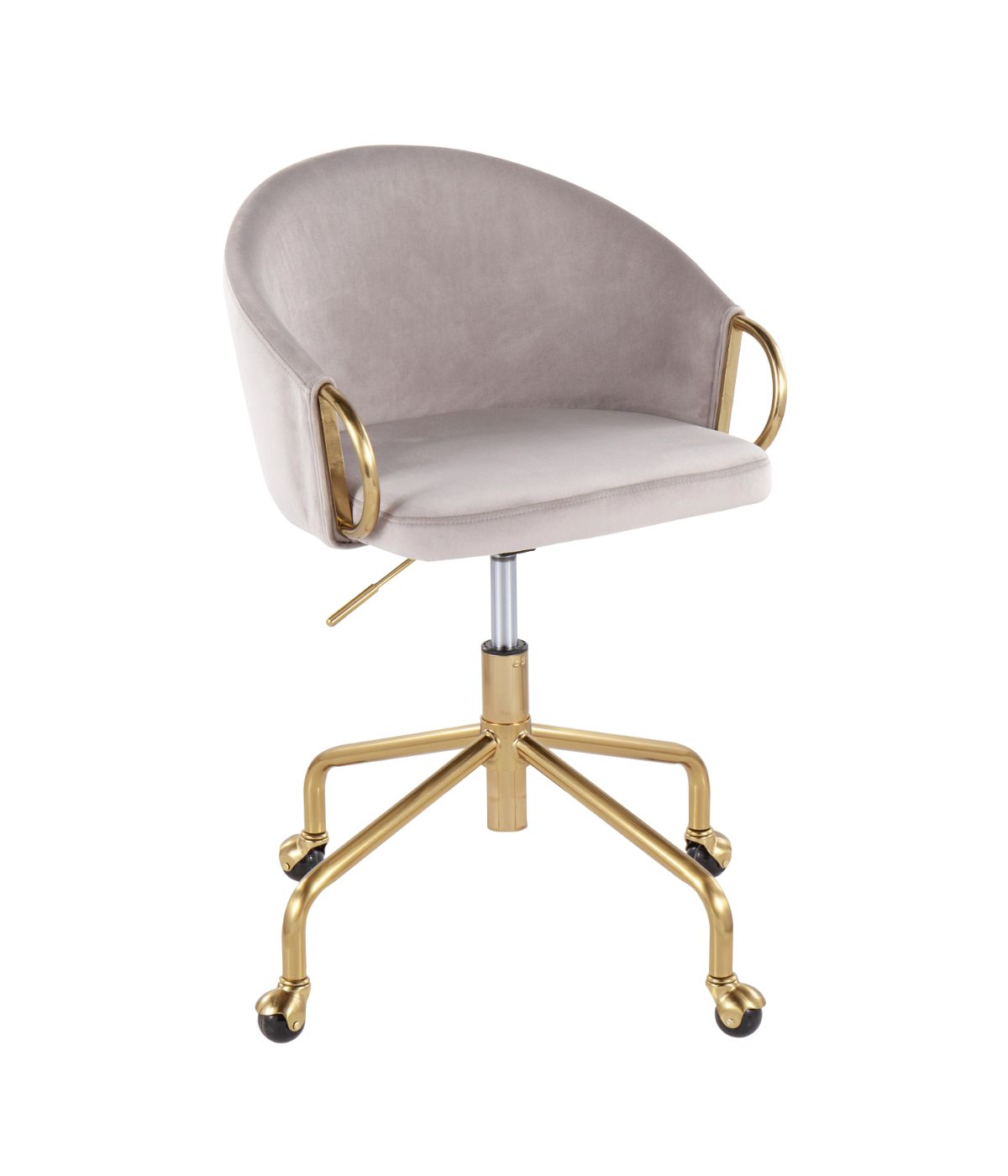  LumiSource Claire Task Chair Gold & Silver - Gold & Silver - Bonton