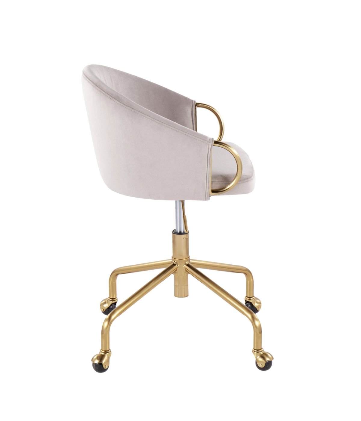  LumiSource Claire Task Chair Gold & Silver - Gold & Silver - Bonton