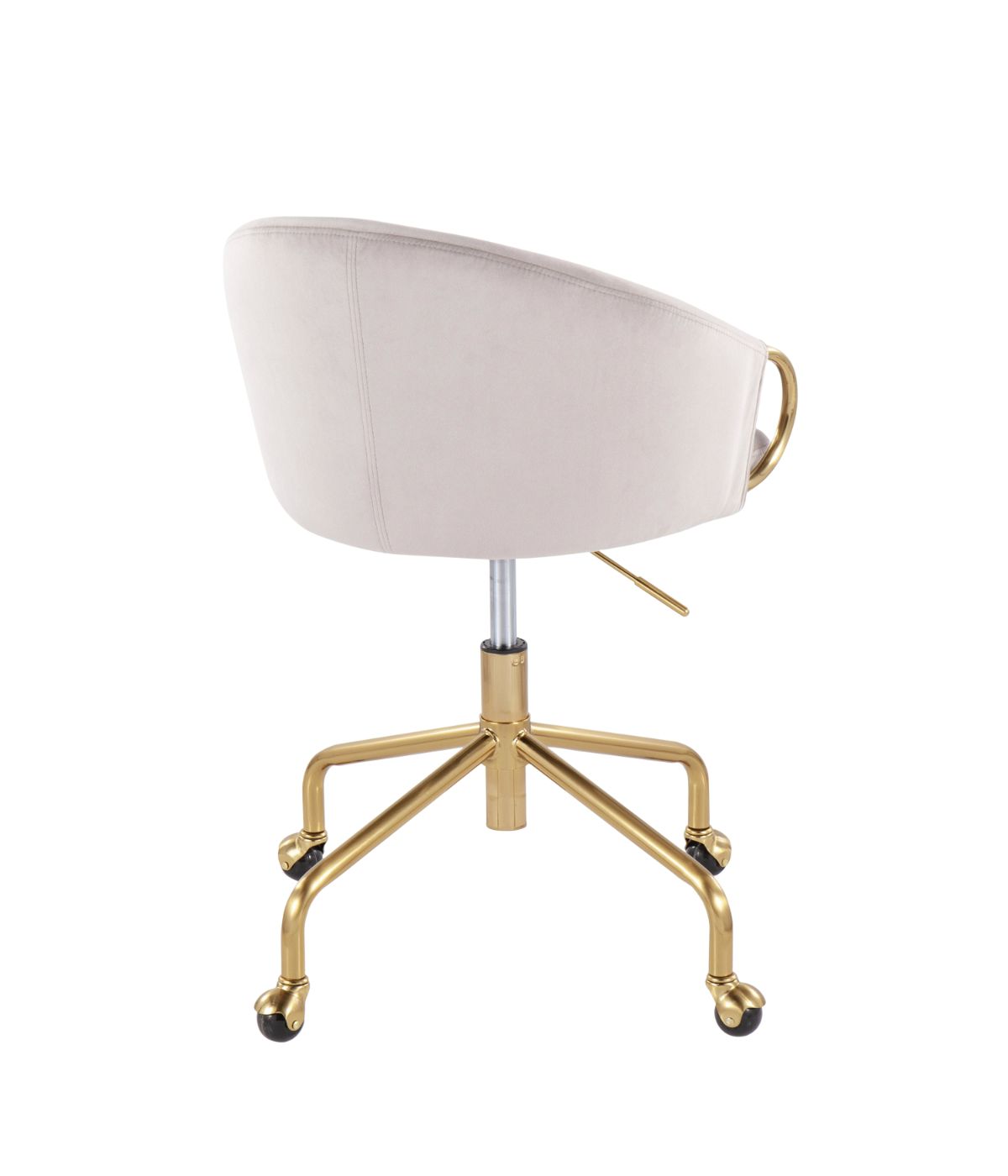  LumiSource Claire Task Chair Gold & Silver - Gold & Silver - Bonton