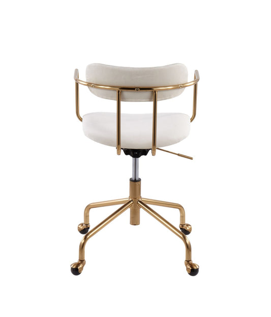 Demi Office Chair Gold & Cream