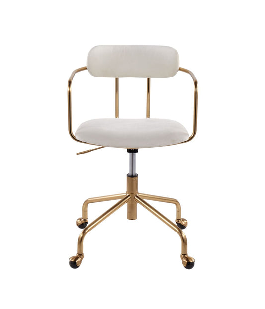 Demi Office Chair Gold & Cream