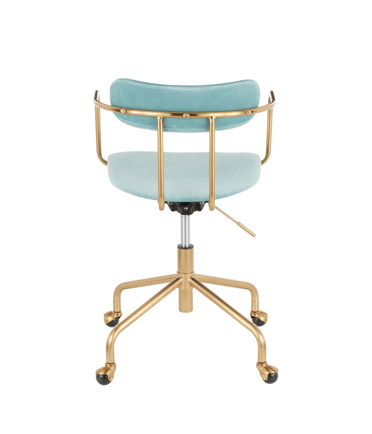  LumiSource Demi Office Chair Gold & Light Blue - Gold & Light Blue - Bonton