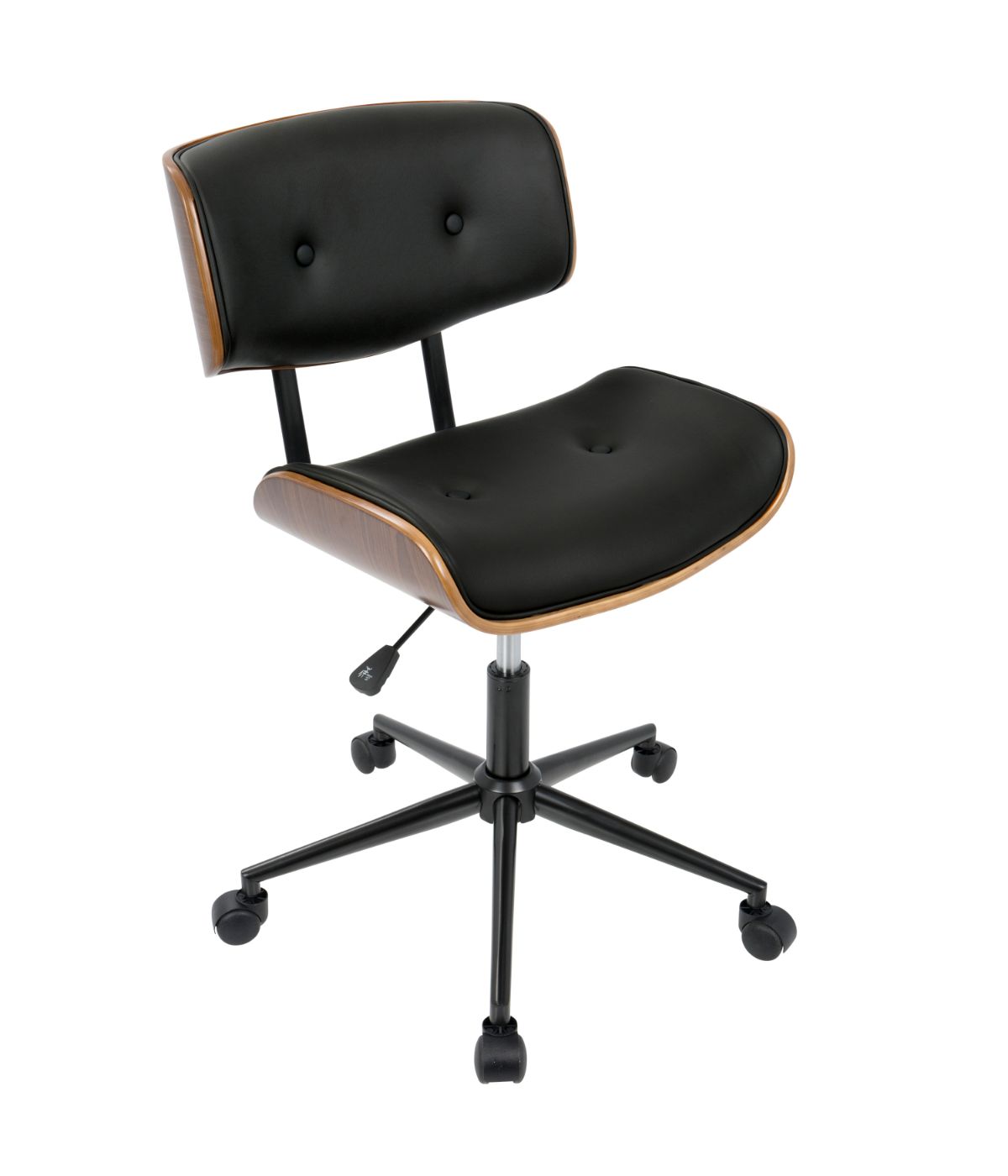  LumiSource Lombardi Office Chair Walnut & Black - Walnut & Black - Bonton