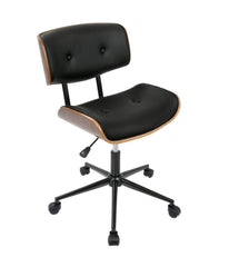 Lombardi Office Chair Walnut & Black