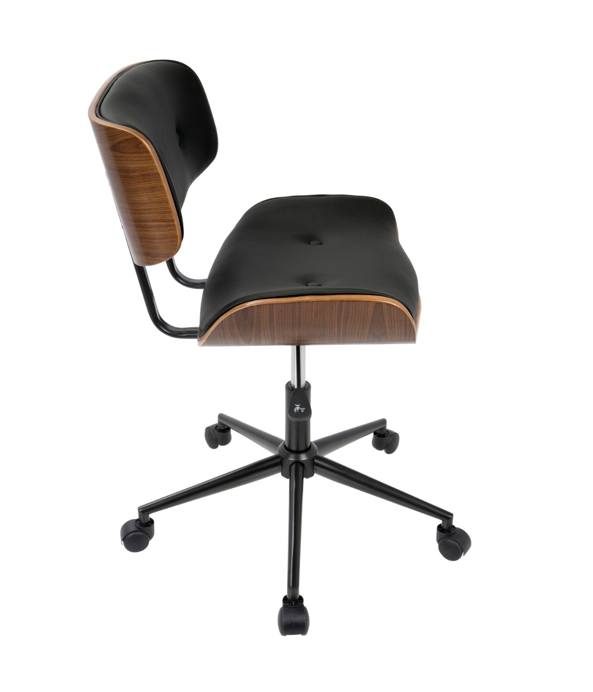  LumiSource Lombardi Office Chair Walnut & Black - Walnut & Black - Bonton