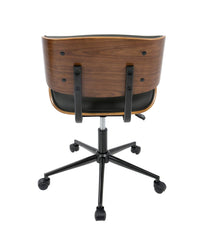 Lombardi Office Chair Walnut & Black