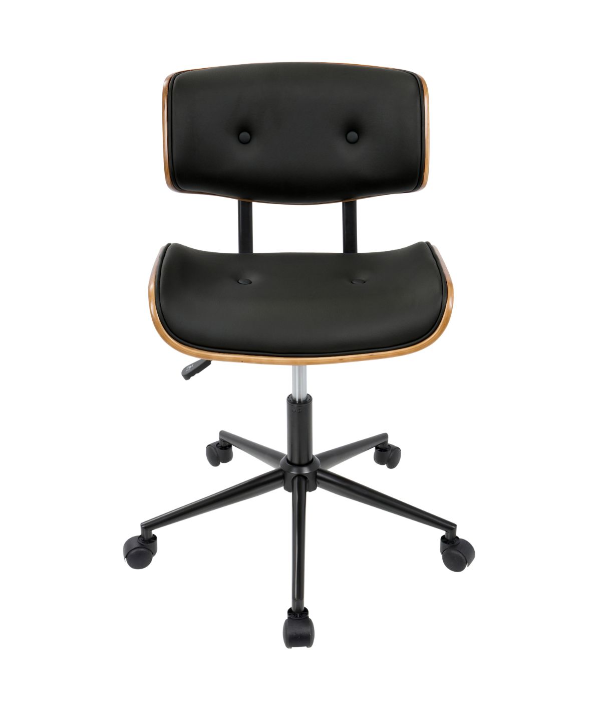  LumiSource Lombardi Office Chair Walnut & Black - Walnut & Black - Bonton