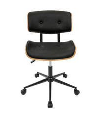 Lombardi Office Chair Walnut & Black