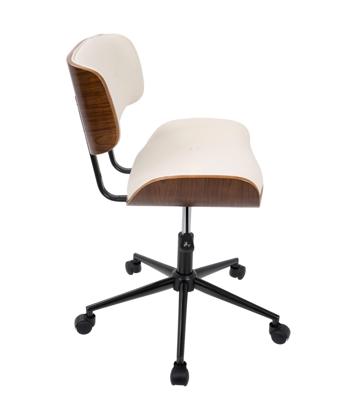  LumiSource Lombardi Office Chair Walnut & Cream - Walnut & Cream - Bonton