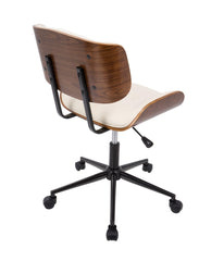 Lombardi Office Chair Walnut & Cream