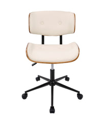 Lombardi Office Chair Walnut & Cream