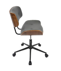 Lombardi Office Chair Walnut & Grey