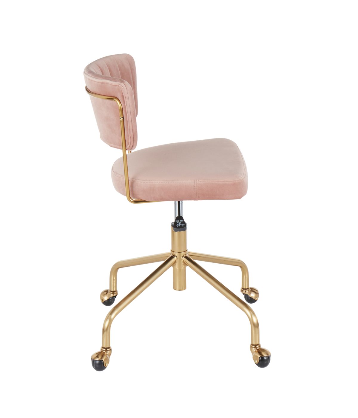  LumiSource Tania Task Chair Gold & Pink - Gold & Pink - Bonton