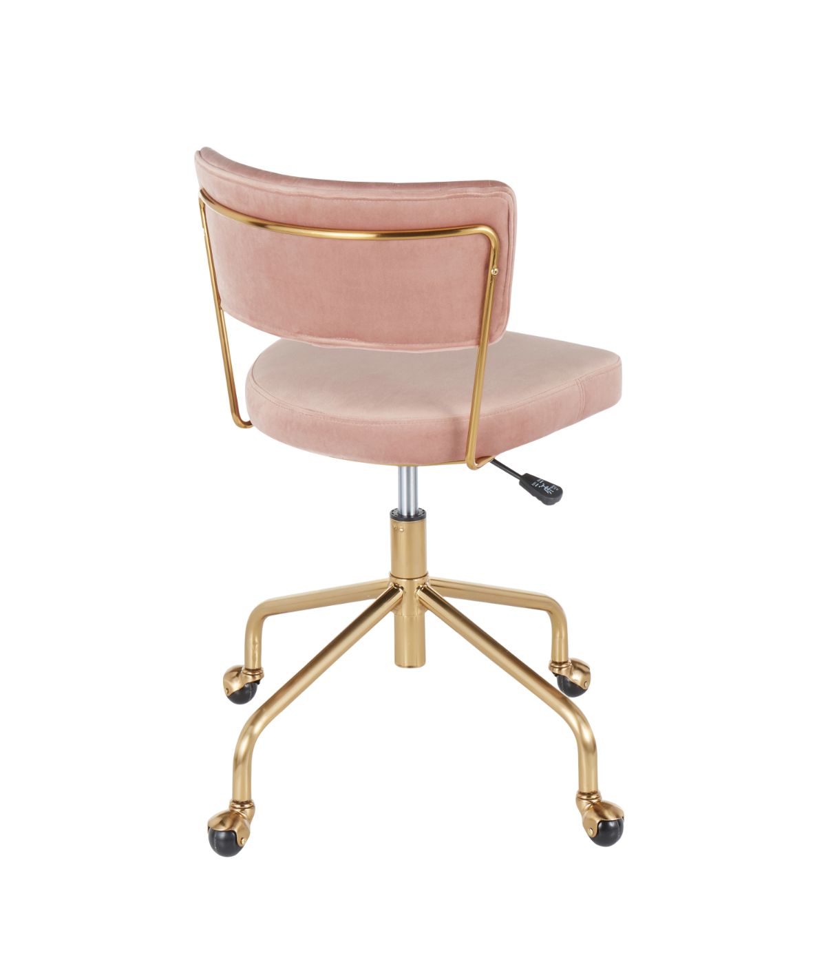  LumiSource Tania Task Chair Gold & Pink - Gold & Pink - Bonton