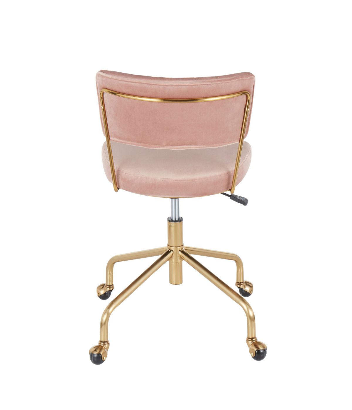  LumiSource Tania Task Chair Gold & Pink - Gold & Pink - Bonton