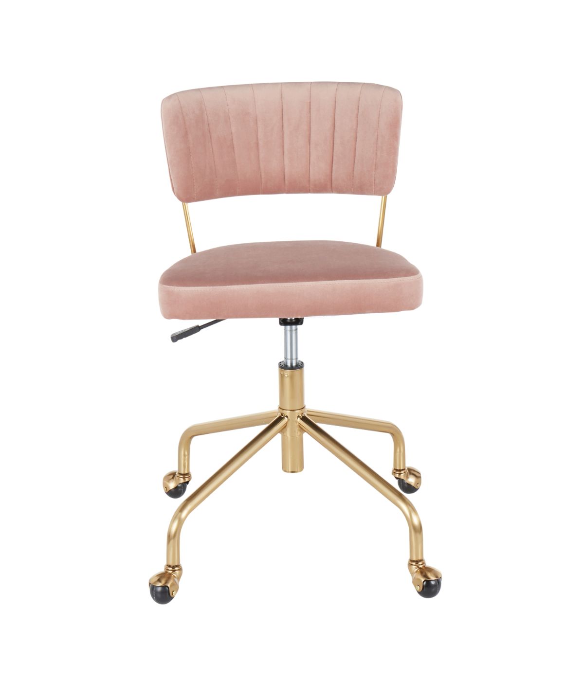  LumiSource Tania Task Chair Gold & Pink - Gold & Pink - Bonton