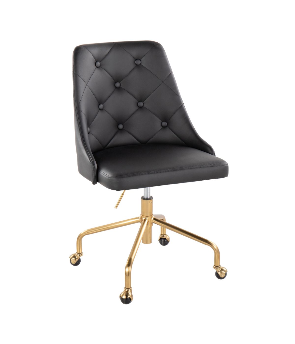  LumiSource Marche Office Chair Gold & Black - Gold & Black - Bonton