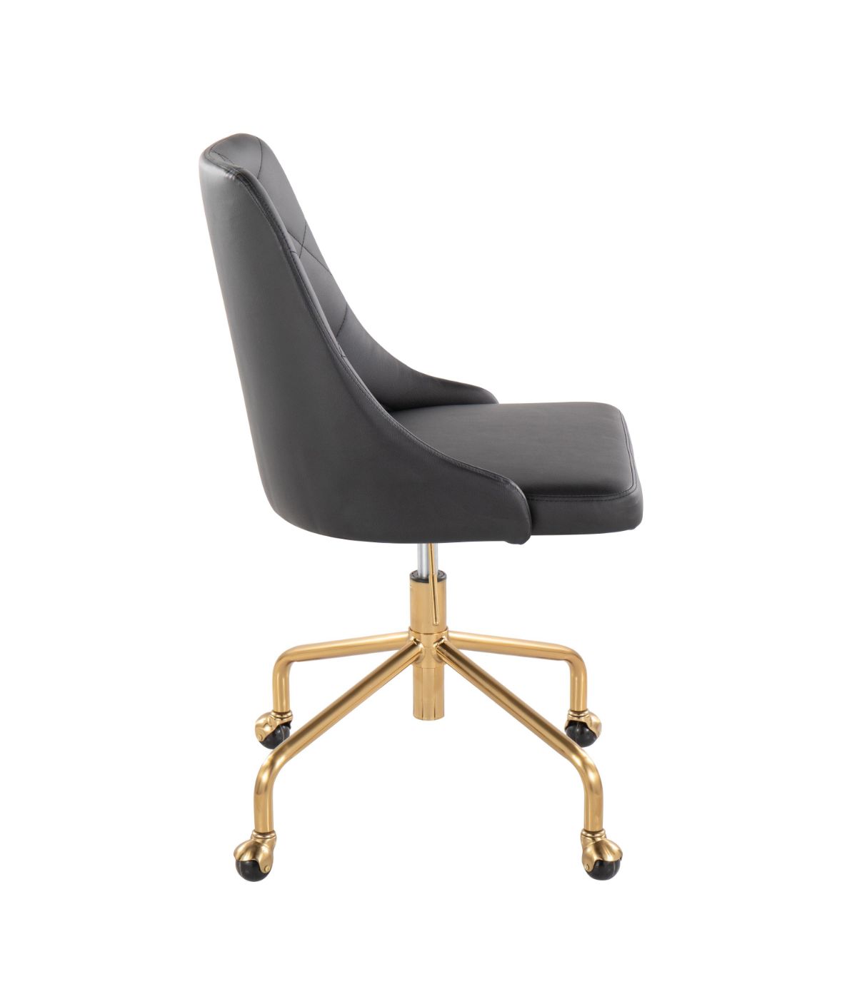  LumiSource Marche Office Chair Gold & Black - Gold & Black - Bonton