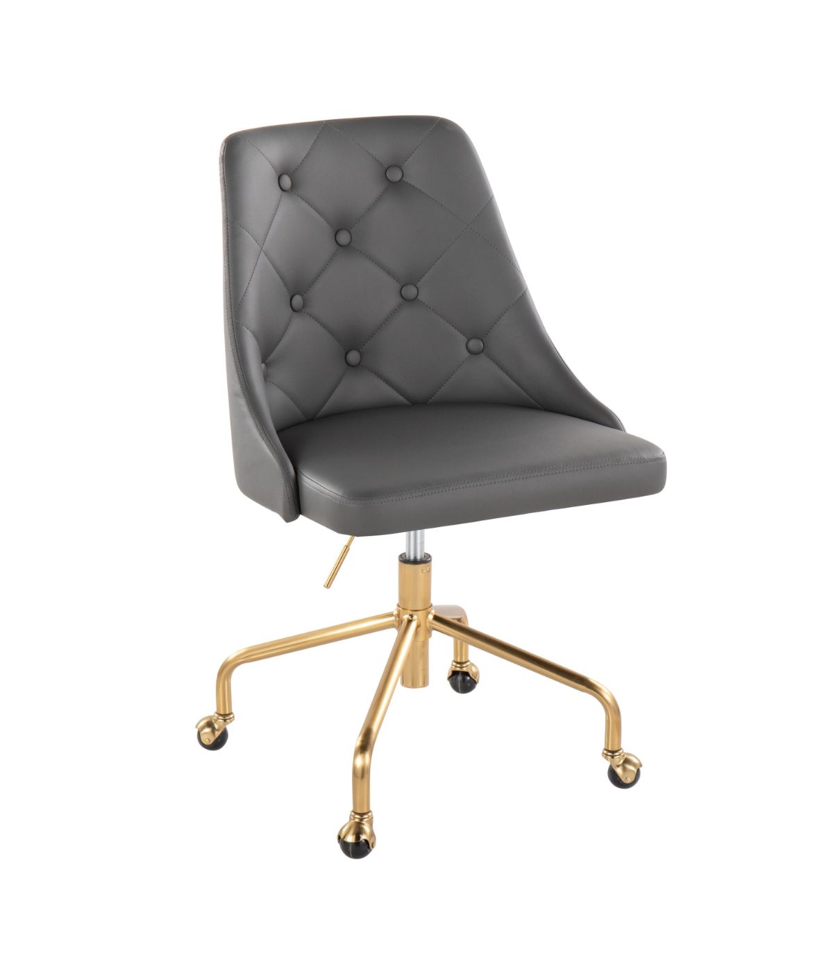  LumiSource Marche Office Chair Gold & Grey - Gold & Grey - Bonton