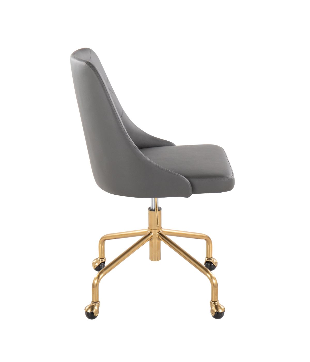  LumiSource Marche Office Chair Gold & Grey - Gold & Grey - Bonton