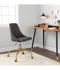 Marche Office Chair Gold & Grey