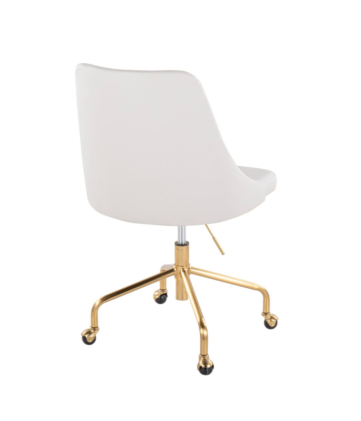  LumiSource Marche Office Chair Gold & White - Gold & White - Bonton