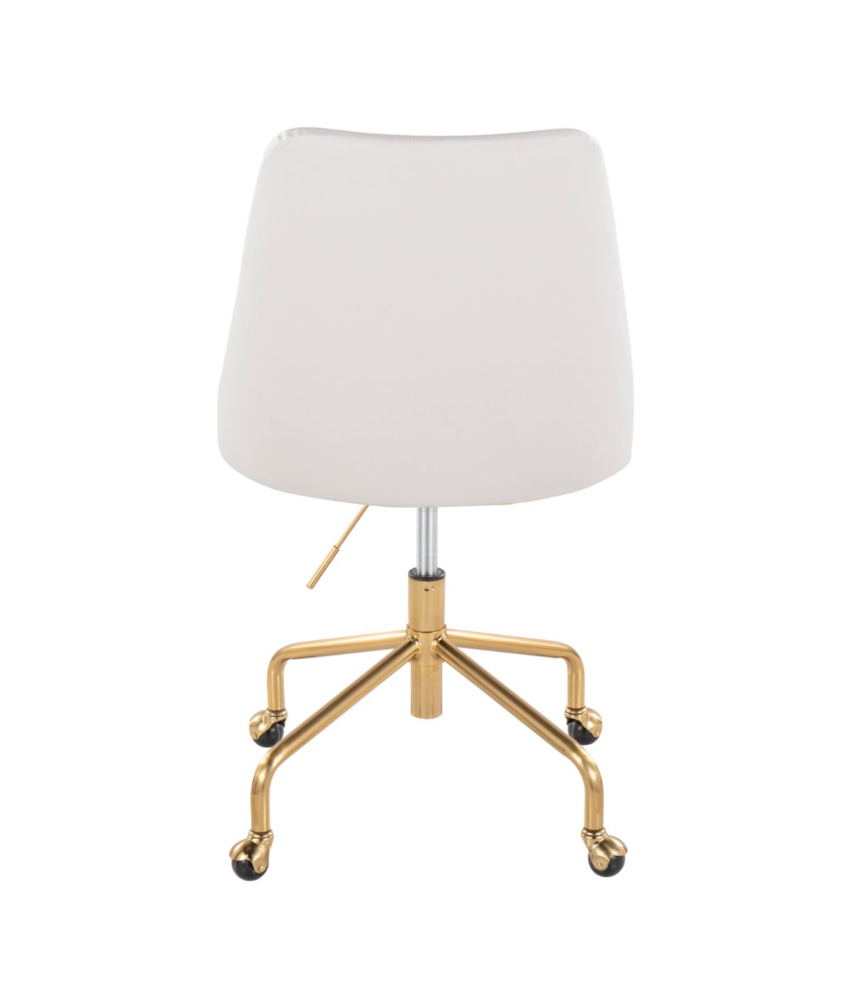  LumiSource Marche Office Chair Gold & White - Gold & White - Bonton