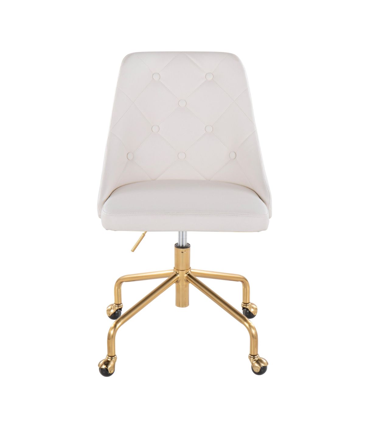  LumiSource Marche Office Chair Gold & White - Gold & White - Bonton