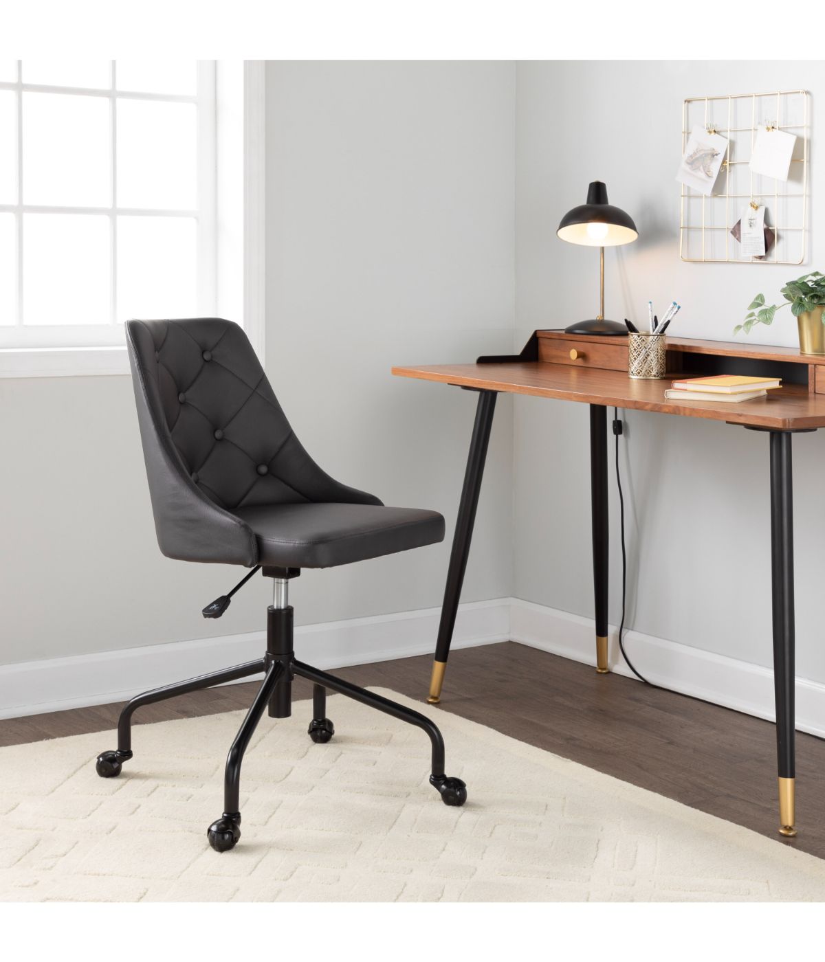  LumiSource Marche Office Chair Black - Black - Bonton