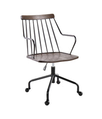 Preston Adjustable Office Chair Black & Walnut